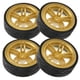 thumbnail image 5 of Rueda de coche de carreras RC 1/10 Cubo de rueda de plástico con accesorio de repuesto de coche RC de goma ranurada Oro, 5 of 10