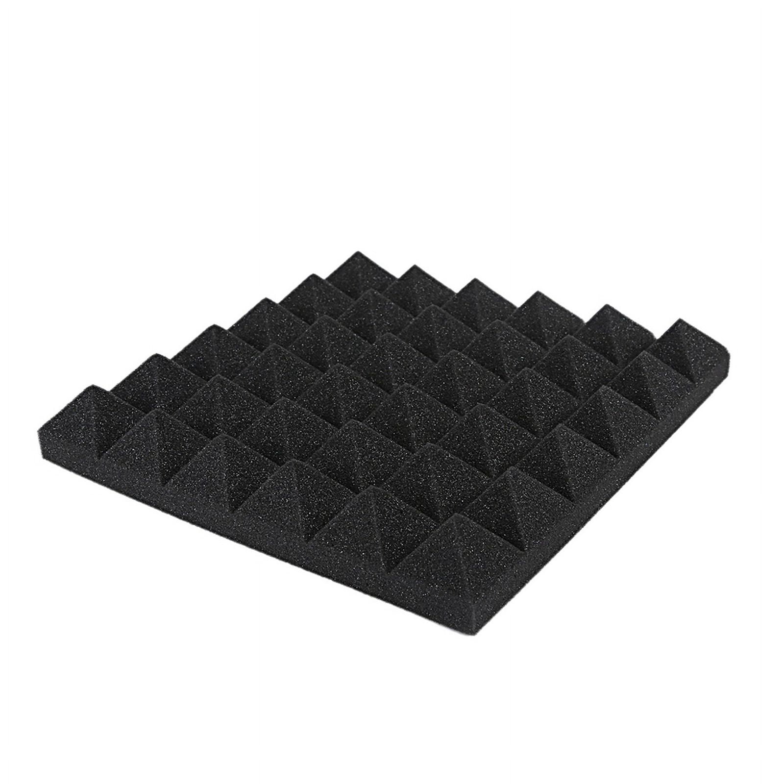 36X Charcoal Acoustic Foam Tiles Soundproofing Foam Panels Studio Sound Padding 2 x 10 x 10 Inch(Black+Blue)
