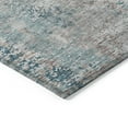 thumbnail image 5 of 10' X 14' Teal Blue Beige And Copper Abstract Washable Indoor Outdoor Area Rug, 5 of 5