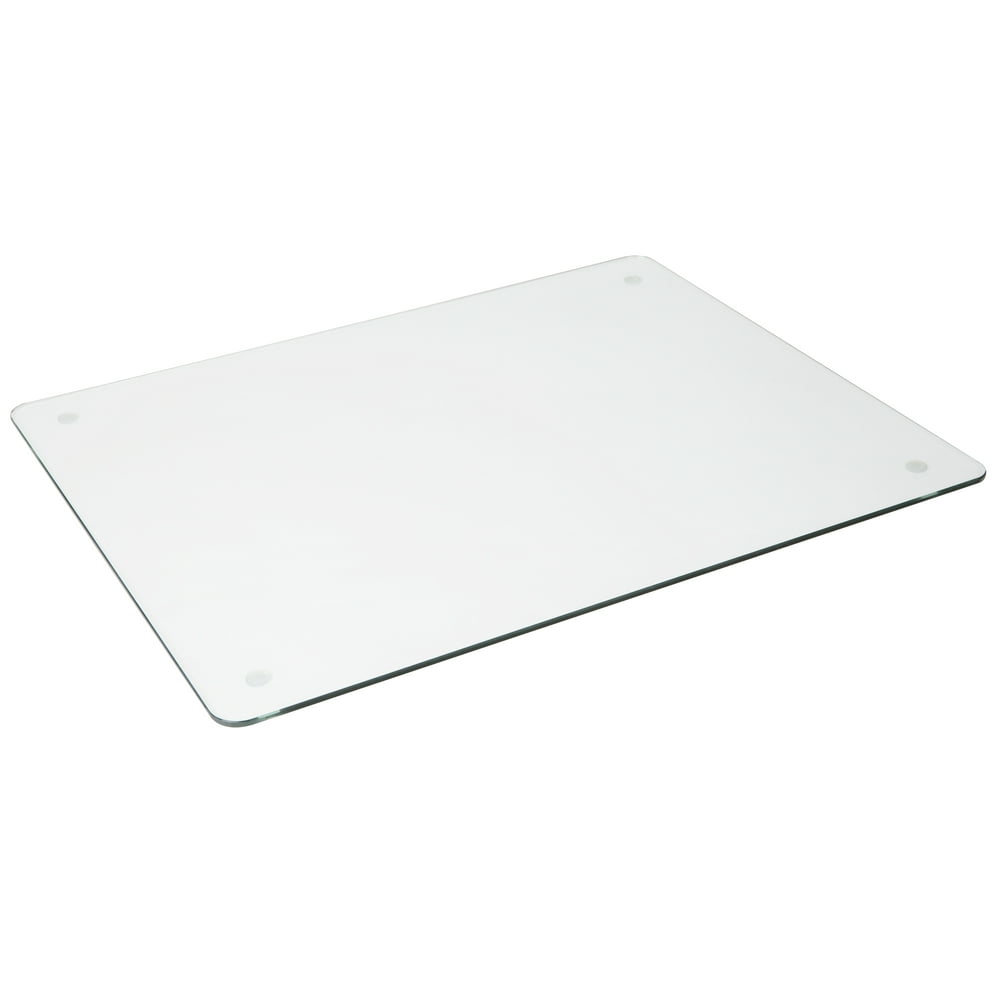 Mind Reader Glass Desk Pad, Tempered Reinforced Mat Design, Surface
