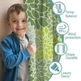 thumbnail image 3 of Blackout Kids Curtains,Green Floral and Petal Pattern Childrens Insulated Curtains Set Of 2,Bedroom Essentials,Toddler Room Decor 42x54in(106x137cm), 3 of 5