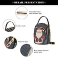thumbnail image 4 of FORMRS Crossbody Bag for Women Quilted Travel Shoulder Cell Phone Purse with Chain Strap Handbag, Blue Christmas Santa, 4 of 7