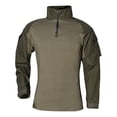 thumbnail image 4 of Camisetas de uniforme de combate de manga larga para hombre (Verde M), 4 of 6
