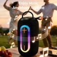 thumbnail image 4 of Portable Bluetooth Speaker, IPX7 Waterproof, Wireless, Big Sound, Deep Bass, Dual Pairing, 30H Playtime, Colorful RGB Lights, IPX7 Waterproof, TWS pairing for Outdoor/Home/Party, Gift, Black, 4 of 9