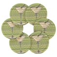 thumbnail image 7 of Yayeee 6 PCS Drink Coasters with Holder Set Woven Absorbent Round Tabletop Hot Pad, Green Martini Glass, 7 of 7
