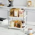 thumbnail image 7 of 2-Tier Bathroom Countertop Organizer, Kitchen Spice Rack or Makeup Skin Organizer Vanity Bedroom Storage Tray (Silver), 7 of 7