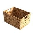 thumbnail image 2 of kurtrusly Multi- Braided Water Hyacinth Storage Basket For All Storage Needs Wood Nordic Style Easily Wiped Clean Natural Small, 2 of 6