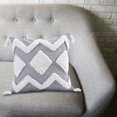 thumbnail image 1 of Boho Throw Pillow Cover, funda de cojín geométrica decorativa con borlas, de almohada para sofá, dormitorio, sala de , 18 x 18 pulgadas, 1 Gris 45x45cm Macarena fundas de almohada de tiro boho, 1 of 8