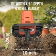 thumbnail image 5 of KITESDER 20V Cordless Garden Tiller Cultivator, 10" Cultivator with 4 Steel Blades, 4.0Ah Battery, Foldable Handle, 5 of 10