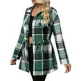 thumbnail image 5 of Fall Flannel Jackets Women - Flannel Jackets for Women Tie Waist Long Sleeve Plaid Collared Shirt Jackets with Pockets Snap Closure Fall Winter Coats, 5 of 9