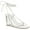 White, variant on Womens Nude Beige Slip Resistant Cushioned Strappy Santeago Square Toe Wedge Lace-Up Dress Heeled Thong Sandals 10 M