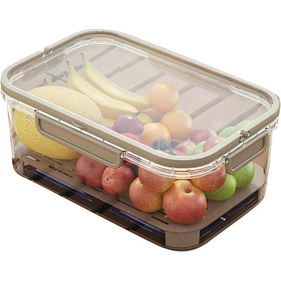 Outdoor picnic snack box with handle, suitable for meat and vegetables, transparent ice cube holder with drain function, perfect for camping and picnics, portable fresh-keeping cooler.