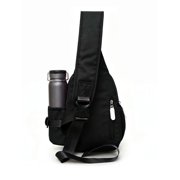 Deago Canvas Sling Bag for Men & Women - Chest Shoulder Bag Unbalance Crossbody Backpack Water Resistant Daypack for Gym Travel Hiking (7.1 * 2.75 * 13.5, Black)