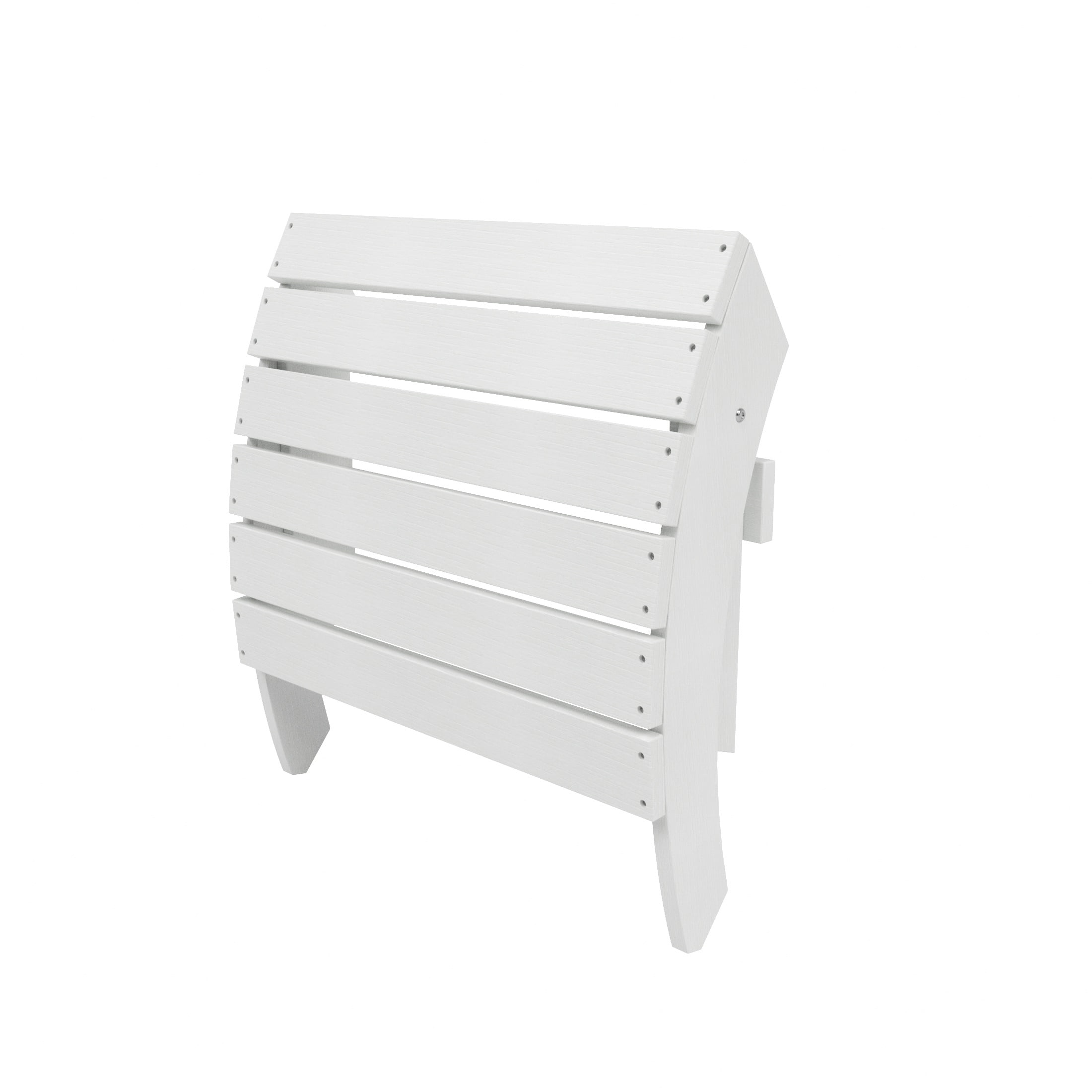 Outdoor Adirondack Chair Folding Ottoman, White