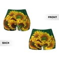 thumbnail image 5 of Vsdgher Sunflowers in Bucket print Workout Shorts for Women Seamless Soft Smooth Gym Yoga Scrunch Active Exercise Fitness Shorts, 5 of 8