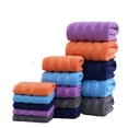 thumbnail image 5 of Nvzi 2 toallas de baño de algodón puro, multiusos, para uso en baños, fitness, para diversas situaciones sin esfuerzo. 13,78 x 13,78 pulgadas (azul oscuro), 5 of 5