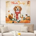 thumbnail image 2 of Happy Thanksgiving Beagle with Turkey Pumpkins Autumn Vibes Tapestry Beagles Dog Lover Gifts Idea Wall Hanging Backdrop Home Decor - 12018, 2 of 5