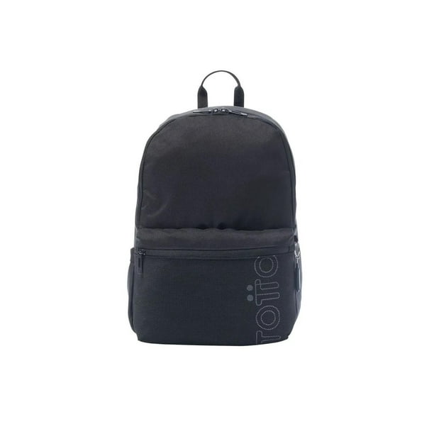 TOTTO Mochila Mediana Porta Laptop 13 con Bolsillo para Botella | Escuela - Oficina - Viaje | 13 L D negro M