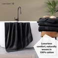 thumbnail image 4 of Juego de toallas de baño LANE LINEN, 100% algodón, secado rápido, 4 piezas, color negro, 4 of 9