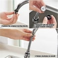 thumbnail image 5 of 2 Pieces Swivel Faucet, 360 Degree Movable Kitchen Faucet, 2 Modes Adjustable Shower Head Filter Sprayer, Kitchen Aerator, Kitchen Faucet, Kitchen, 5 of 5