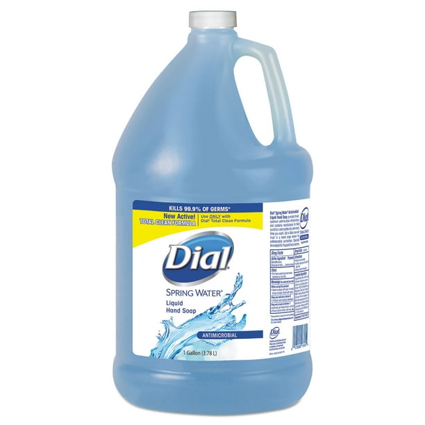 Dial Antimicrobial Liquid Hand Soap Spring Water Scent 1 gal Bottle