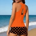 thumbnail image 6 of Gamivast Tankini Swimsuits for Women with Shorts Tummy Control Two Piece Bathing Suits Polka Dot Print Racerback Athletic Swimwear Summer Beach Outfits Wear, 6 of 9