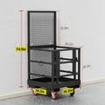 thumbnail image 4 of Heavy Duty Forklift Platform 35.8x35.8 Inches - 1400LB Capacity Collapsible Safety Platform with Anti-Slip Surface, Waterproof Black Finish for Warehouse and Construction Use, 4 of 6