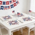 thumbnail image 6 of OAVQHLG3B American Flag Vases Flowers 4th of July Round Placemats Set of 4, 14 Inch Patriotic Memorial Day Round Table Mats for Dining Decoration, 6 of 7