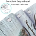 thumbnail image 6 of Teal Mermaid Shower Curtain, Mermaid Tail Quote Inspirational Fabric Shower Curtains Set for Little Girls Women Bathroom, Nautical Ocean Theme Restroom Decor Accessories with Hooks 72X72inches, 6 of 6