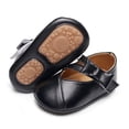 thumbnail image 2 of Nygoyerh Baby Girls Mary Jane Shoes Solid Color Bowknot Princess Flats Casual Walking Shoes Newborn Infant Toddler, 2 of 4