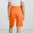 thumbnail image 4 of Ovticza Women's Bermuda Shorts 12" Knee Length with Pockets High Waisted Stretch Long Shorts for Women Casual Walking Orange L, 4 of 4