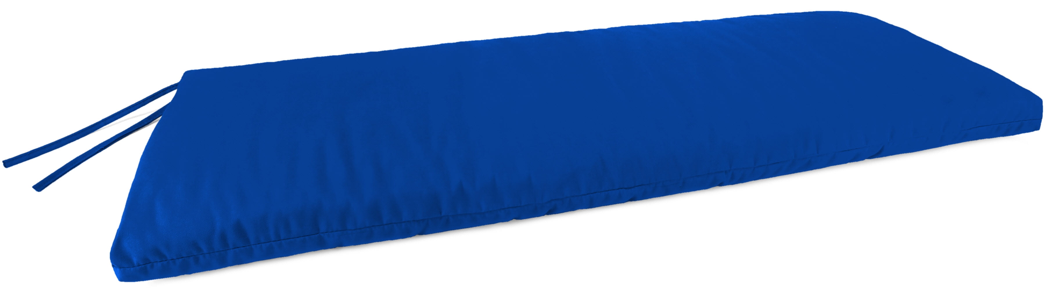 Sunbrella Canvas Outdoor Bench Cushion, Pacific Blue, 18" L x 48" W x 3
