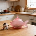 thumbnail image 2 of Vintage Fish on Nest Crystal Glass Covered Candy Dish, Clearance, Decorative Pedestal Bowl with Lid, Colorful Glass Jar for Candy, Jewelry, Home Decor & Table Centerpiece(B), 2 of 6