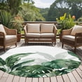 thumbnail image 4 of Large Round Rug 8Ft Washable Non-Slip, Palm Leaves Tropical Circle Area Rugs for Living Room Bedroom, Green Botanical Summer Indoor Floor Mats Carpet Runner for Home Decor, 4 of 8