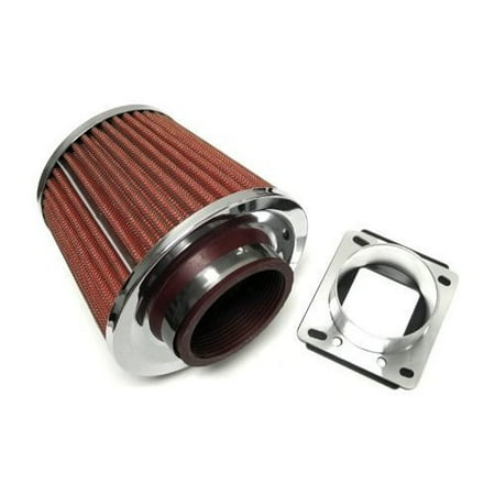 Intake Air Filter Adaptor (84-97 Toyota Corolla AE86 GTS DOHC Red Air Intake Filter Kit + Mass Air Flow Sensor Adapter By)