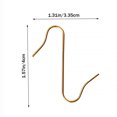 thumbnail image 2 of TureClos 100PCS Metal Ornament Hooks S-shaped Swirl Hanger Christmas Tree Decoration Accessories, Gold, 2 of 9