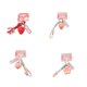 thumbnail image 2 of Llavero con colgante de dibujos animados Matsuzay para mujer, bolso de mano para niña, portátil, monedero, decoración colgante, Artesanía Rosado, HA074176-02, 2 of 6