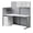 Pure White, variant on Office in an Hour Cubicle Desk with Storage in Mocha Cherry - Engineered Wood
