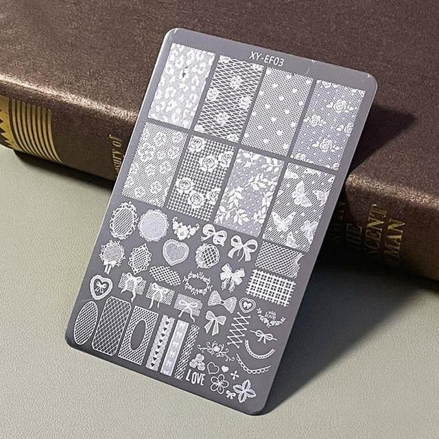 Nail Art Templates Stamping Plate Diy Nail Design Printing Tool Flower For Nail Tool