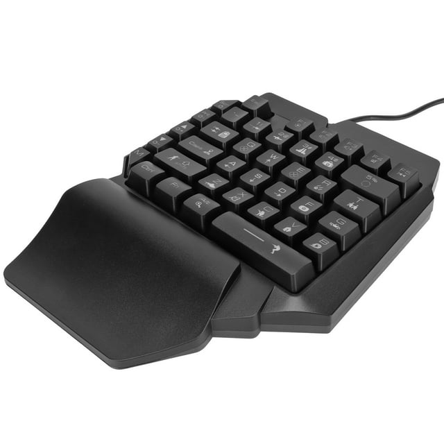 Clavier à une Main, USB Câblé Durable ABS Demi-Clavier pour Bureau