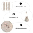 thumbnail image 4 of SHISUYAN 50pcs Drawstring Bags Pouches Burlap Sachet Bag with Printed Flower Branch, 4 of 8