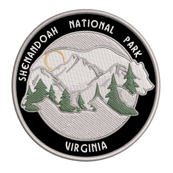 Wander Often! Shenandoah National Park, Virginia 3.5 Inch Iron Or Sew On Embroidered Fabric Badge Patch Seek Adventure, National Park Iconic Series