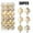 Gold, variant on 36PCS Christmas Xmas Tree Bauble Hanging Home Party Ornament Decor 1.18" Assorted Color Holiday Decoration Set for Festive Season.