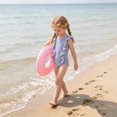 thumbnail image 7 of XINXIAOO Kids Girls Striped 1 Piece Backless Vest Style Bathing Suit, Soft Stretch Casual Toddler Swimwear Summer Beach Pool Wear 18-24 Months, 7 of 7