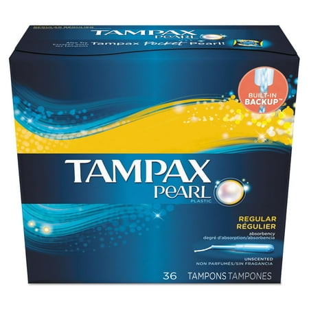 Tampax Pearl Tampons, Regular, 36/Box, 12 Box/Carton -PGC71127