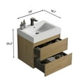 thumbnail image 6 of CITTANEO 24 inch Floating Bathroom Vanity with Sink, Modern Bathroom Cabinet in Natural Oak, 6 of 6