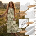 thumbnail image 6 of Xoenoiee Turtle Hibiscus Palm Tree Print Women's Summer Sleeveless Maxi Dress, Cotton Linen Loose Fit Casual Long Sundress with Pockets, Lightweight Breathable Beach Vacation Outfits 2026, Size 3XL, 6 of 7