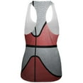 thumbnail image 2 of Championship Basketball Red and Silver All Over Womens Work Out Tank Top, 2 of 2