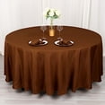 thumbnail image 6 of BalsaCircle 108" Round Polyester Tablecloth Wedding Table Linens Cinnamon Brown, 6 of 8