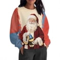 thumbnail image 4 of YUGYXL Womens Christmas Sweatshirts Loose Fit Christmas Patterns Long Sleeve Pullover Casual Holiday Merry Xmas Sweatshirt A Multicolor XL, 4 of 9
